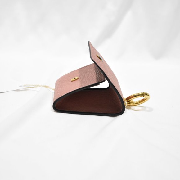 NWT Burberry pink Small Square Leather key chain coin case charm wallet - Picture 2 of 12